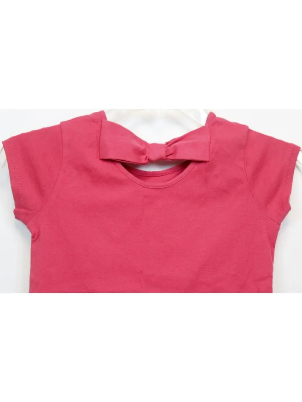 2008 Gymboree Classroom Kitty Pink Tee T-Shirt sz 9 Grey Cat Bow Open Back BTS